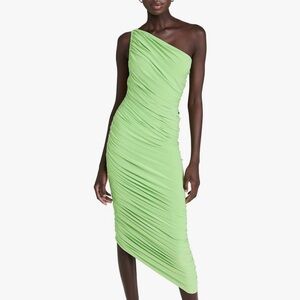 Norma Kamali Diana Gown in Gemini Green